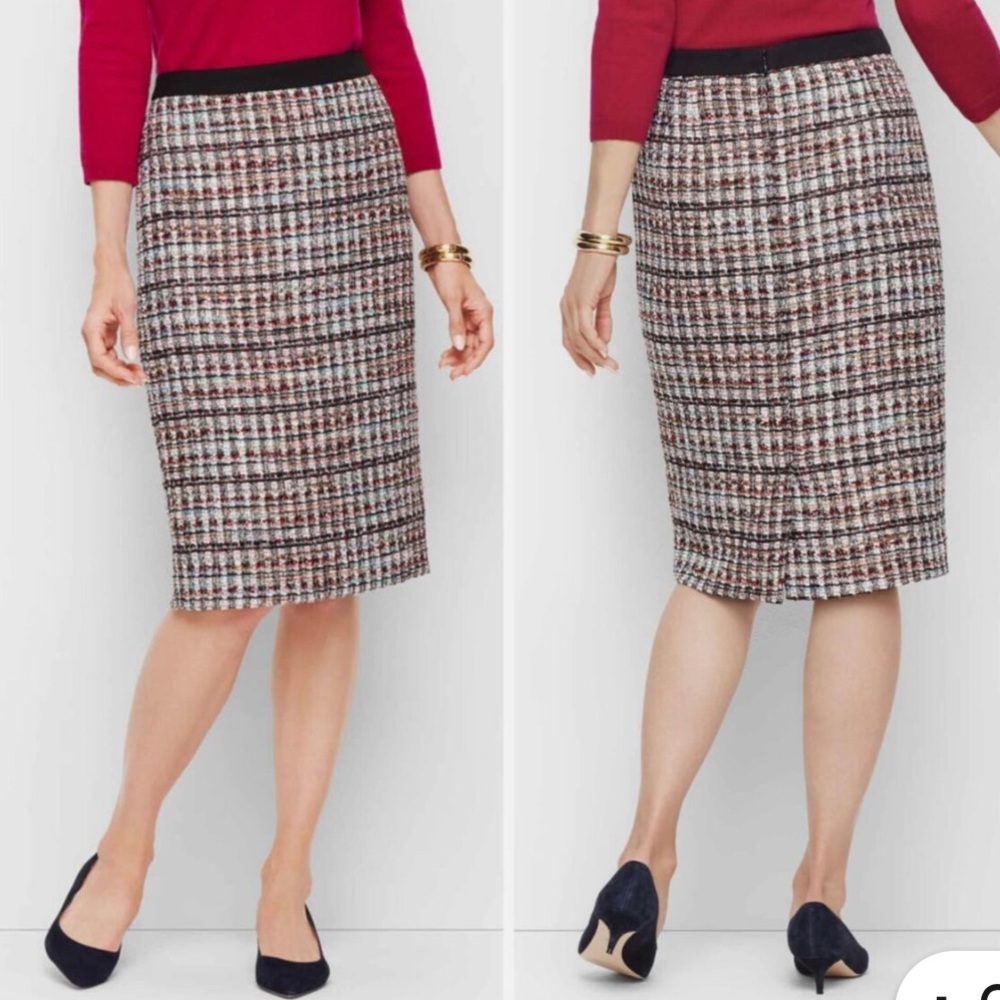 Talbots Multicolor Tweed Skirt